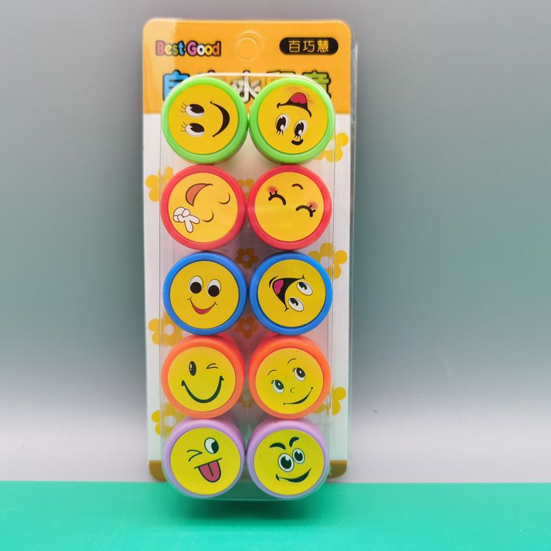 Pony Boley sellos de niños recompensas cuentas de mano juguetes dibujos animados lindos corazón de una niña púrpura sello Pony papelería.