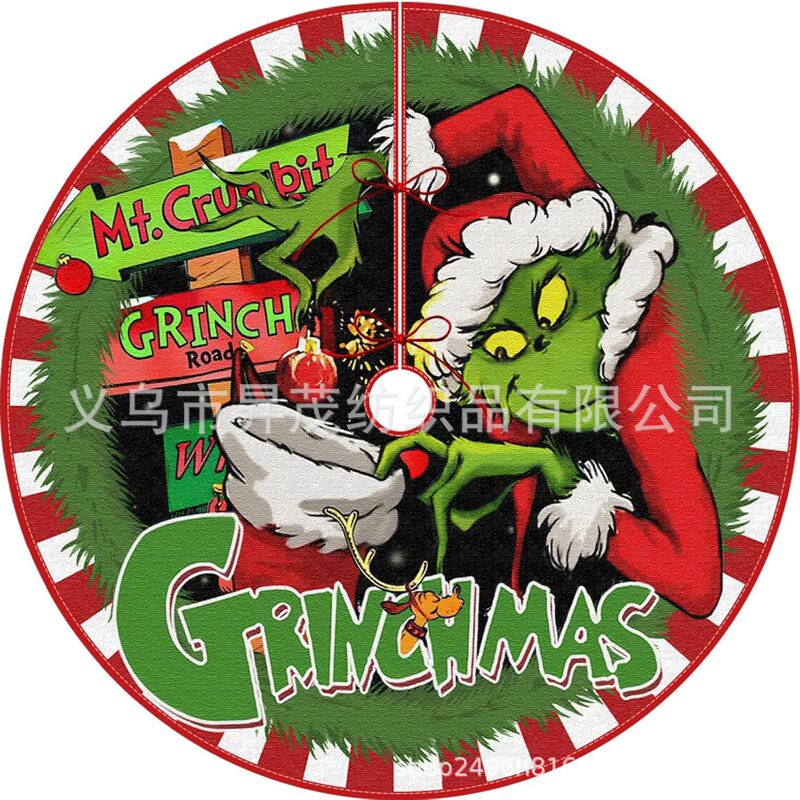 新しいクロスボーダークリスマスツリースカートグリンチくるみ割り人形JITドロップシッピングツリーサイドシーン装飾|undefined