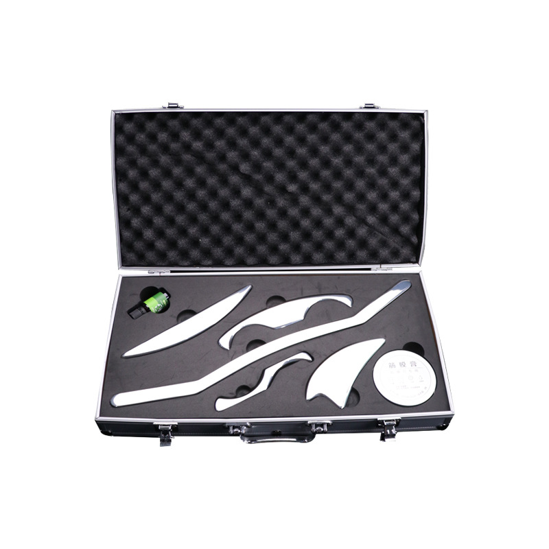 ステンレス製筋膜ナイフ、フィットネススポーツナイフ、筋肉ヨガスタジオマッサージナイフ、5点セット