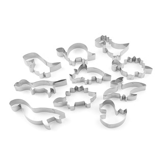 Stainless steel dinosaur biscuit mold cartoon animal series cake mold DIY baking vegetable and fruit embossing mold