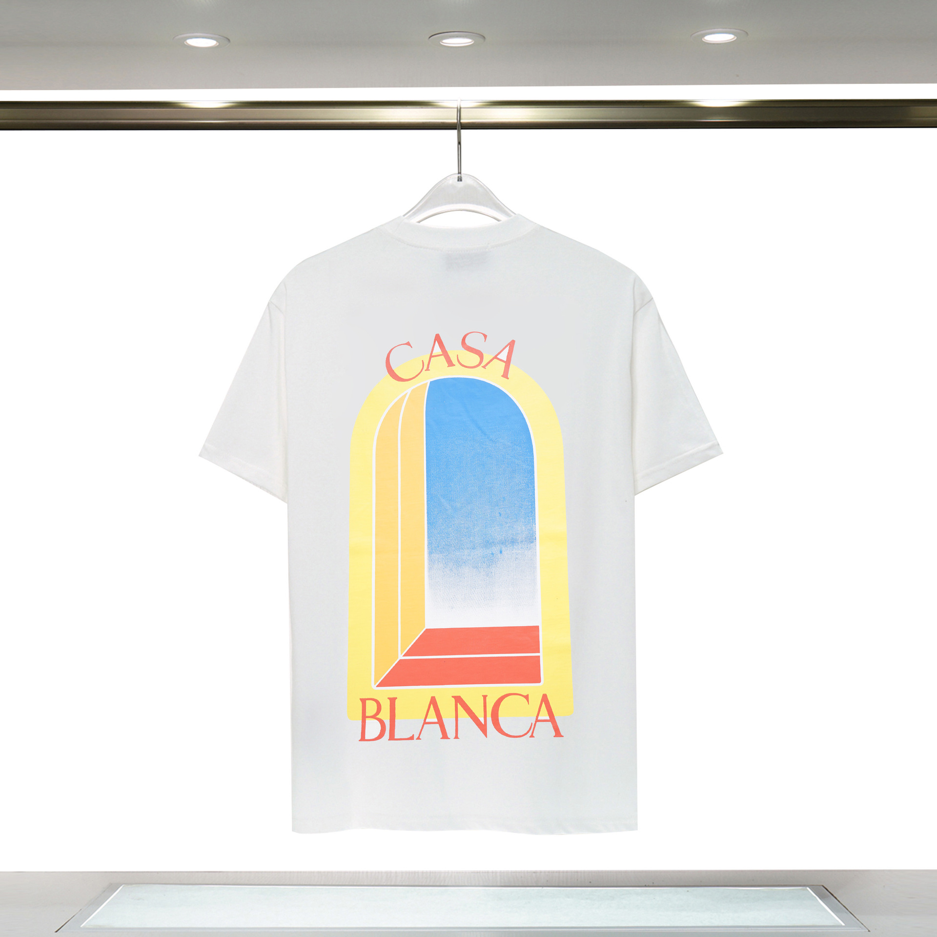 thumbnail for Casablanca 23 spring and summer new gate of illusion star castle casa letter logo short-sleeved couple T-shirt