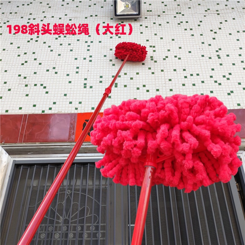 Ceiling roof dust removal duster red centipede rope year-end cleaning oblique head absorbent decontamination cleaning supplies Ceiling roof dust removal duster red centipede rope year-end cleaning oblique head absorbent decontamination cleaning supplies