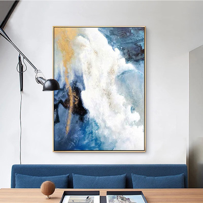 客廳大幅裝飾畫沙發背景巨幅畫玄關現代簡約畫輕奢抽象油畫