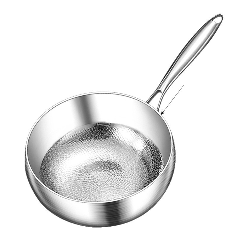 Pot de colza de titanio puro sin recubrimiento no pegajoso horno electromagnético martillo de titanio pequeño wok