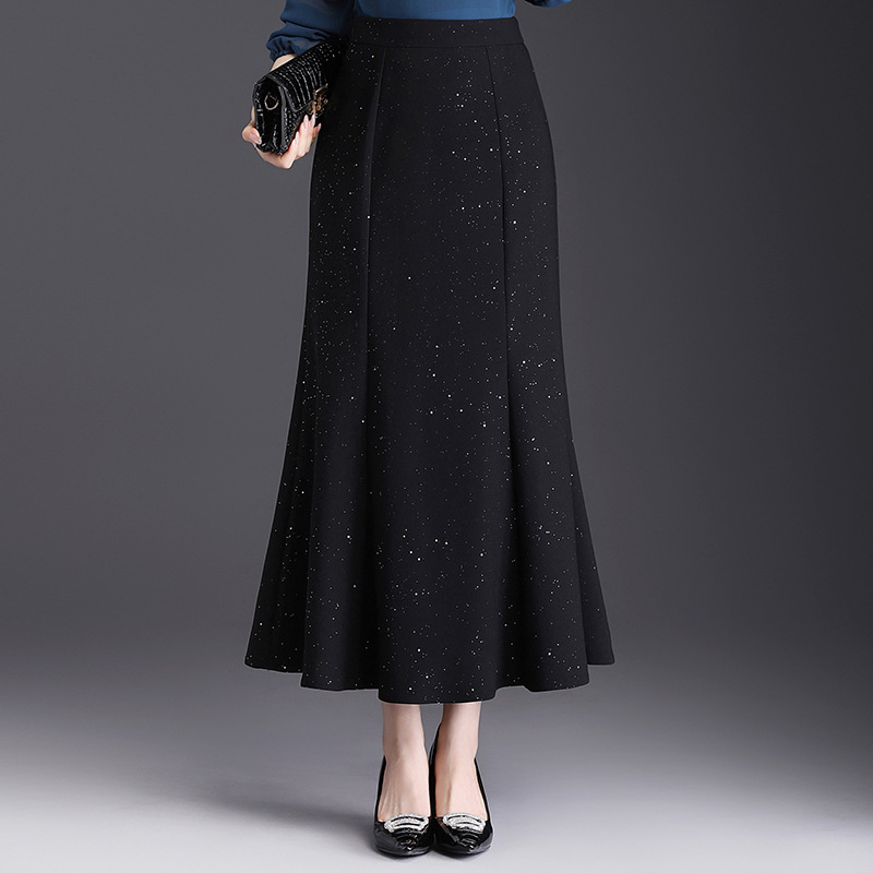 Fitted professional spring long skirt