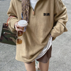 正确版LF马家秋冬新款休闲韩系穿搭拉链翻领上衣男女同款宽松