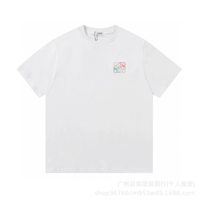 クロスボーダー 25ss Luojia 高品質刺繍ロゴルーズコットン半袖メンズとレディースカジュアルファッション多用途 T シャツ|undefined