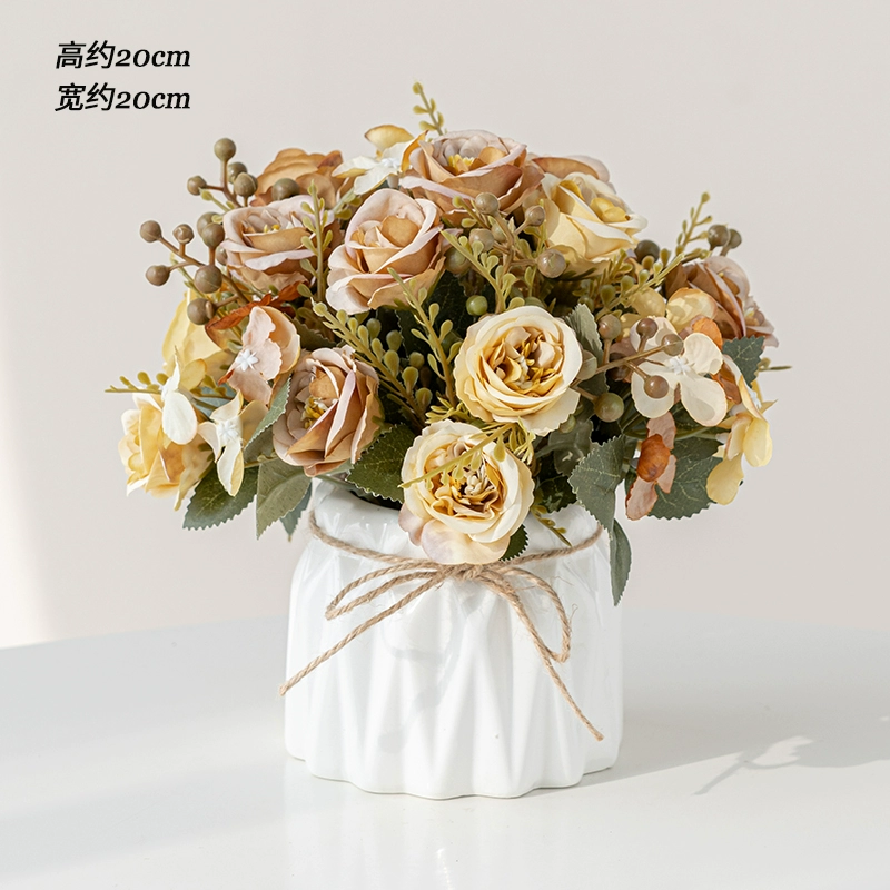 Nordic simulation flower decorative flower decorative flower room fake flowers fake flower plastic flower dining table flower bionic bionic flower bleaching flowers