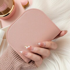 ホット販売財布INS新しい半円形ミニ女性のかわいい小さな財布卸売インターネット有名人無地多用途小銭入れ
