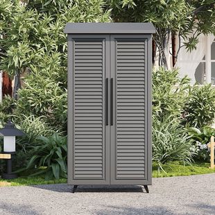 Outdoor Storage Cabinet Waterproof and Sun-Proof Aluminum Alloy Door Sundries Villa Storage Integrated Storage Cabinet Courtyard Tool Cabinet