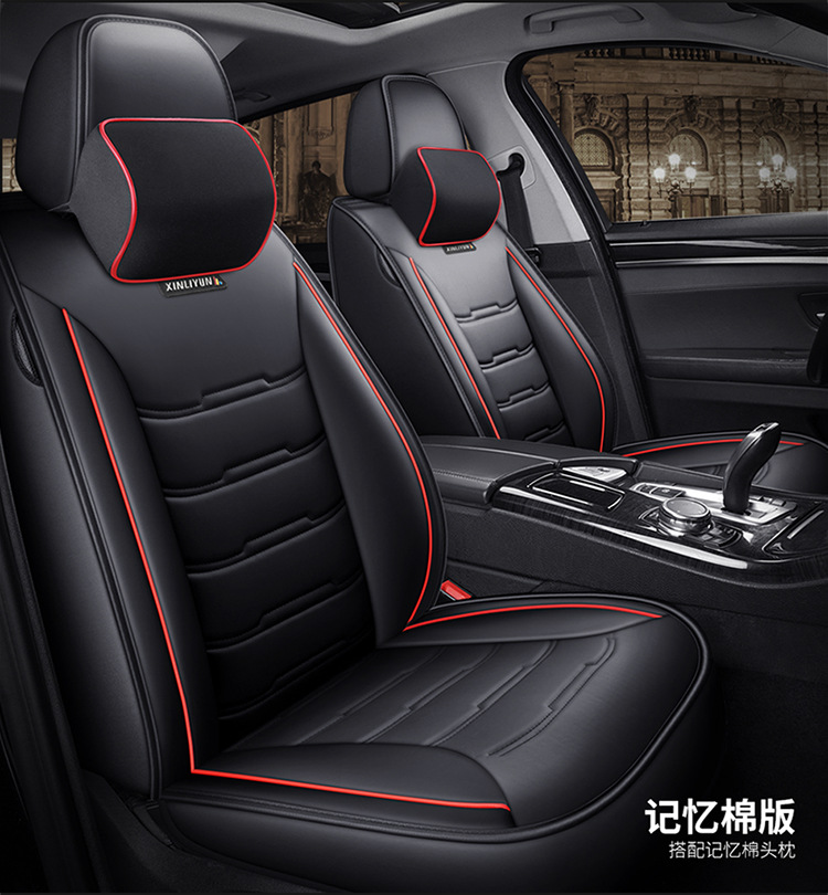 Cross-Border Foreign Trade Four-Season Universal Five-Seater Full Leather Fully Enclosed Car Seat Cover Car Seat Cushion Car Seat Cushion Pad