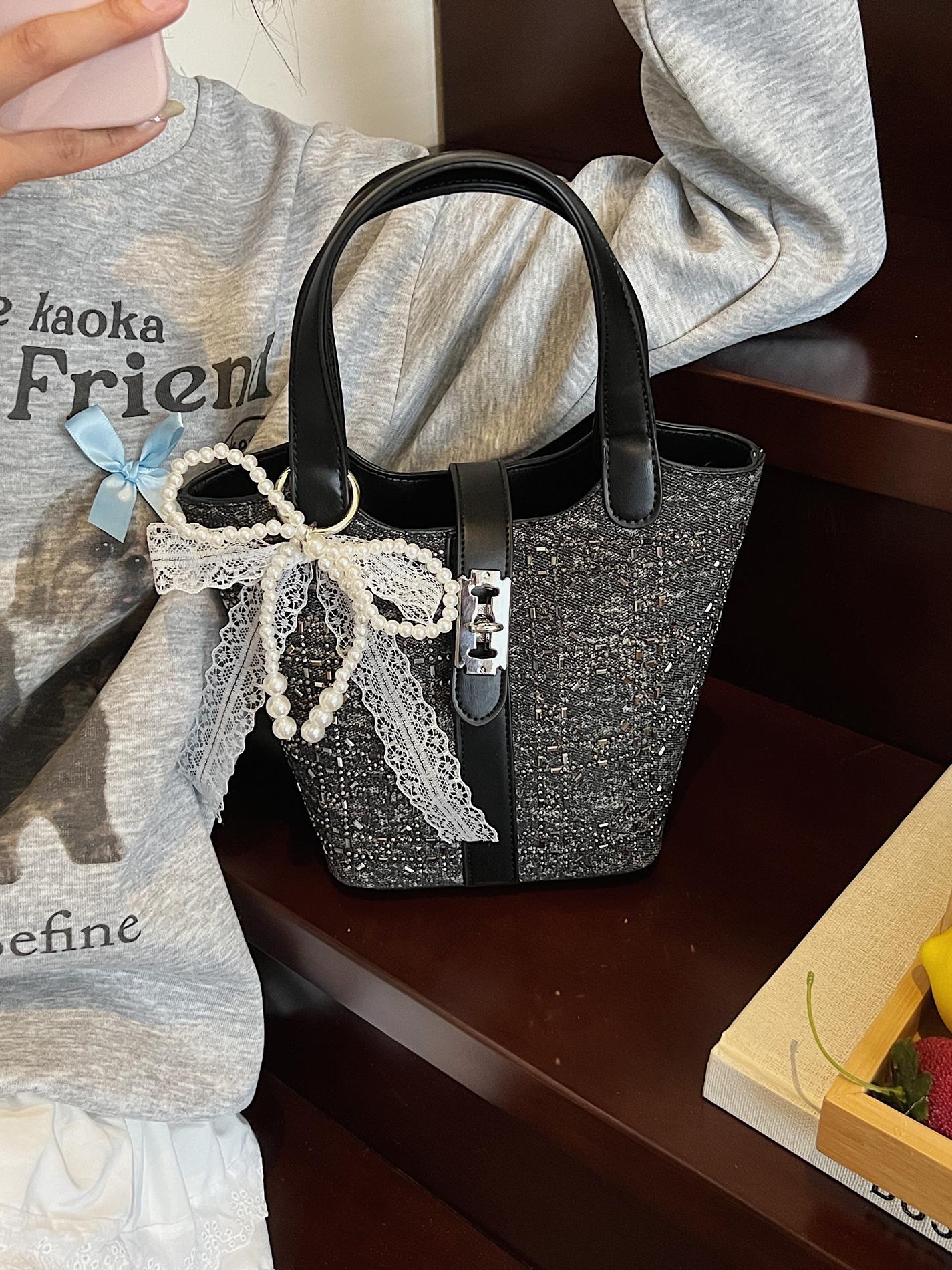 Transfronterizos bolsas de balde de mano mujeres 2025 nuevo bolsas de canasta de denim caliente de verano popular bolsas de mochila versátiles