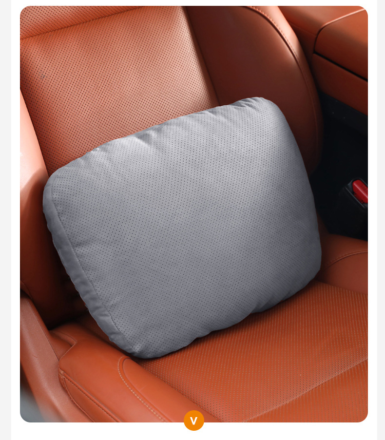 Carefully Selected High-End Car Headrest and Lumbar Support, Dupont Bio-Velvet All-Season Neck Pillow, Suede Seat Cushion