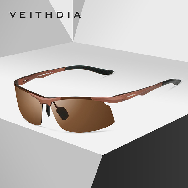 Men's aluminum magnesium sports half -frame spring leg sunglasses…