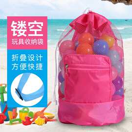 儿童游泳沙滩袋双肩收纳包衣物收纳整理袋海边旅行户外网袋跨境