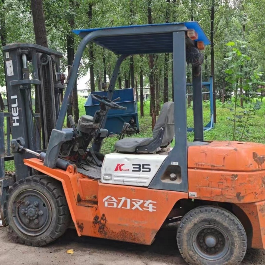 天津中力二手叉车出售3吨升高三米三级门架充气轮胎