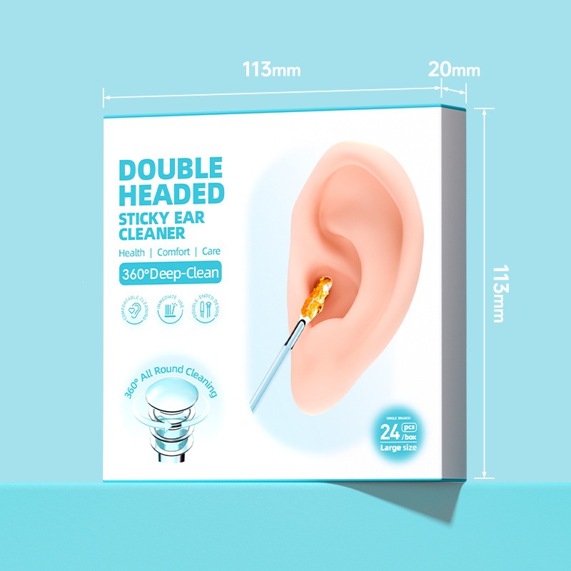 Specialized dual-ended ear cleaning tool for cross-border e-commerce, featuring an English-language packaging, an ear pick, and an ear cleaning spoon