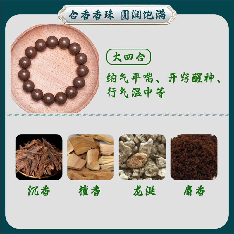 無形文化遺産ブレスレット、天然香ビーズ、手作り古代薬用香、長持ちする気分安定ブレスレット、男の子と女の子向けのブレスレット|undefined