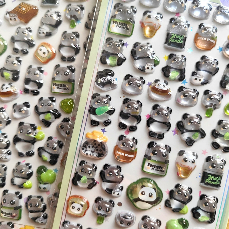 Panda Baby Mengmeng милая детская рельефная наклейка милая мультяшная трехмерная декоративная наклейка