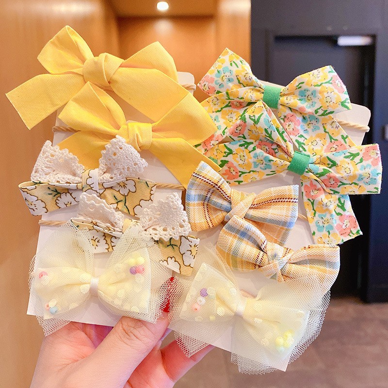 Accesorios coreanos para el cabello con lazo para niñas, ligas elásticas para niñas pequeñas que no dañan el cabello, diademas de dibujos animados para bebés.
