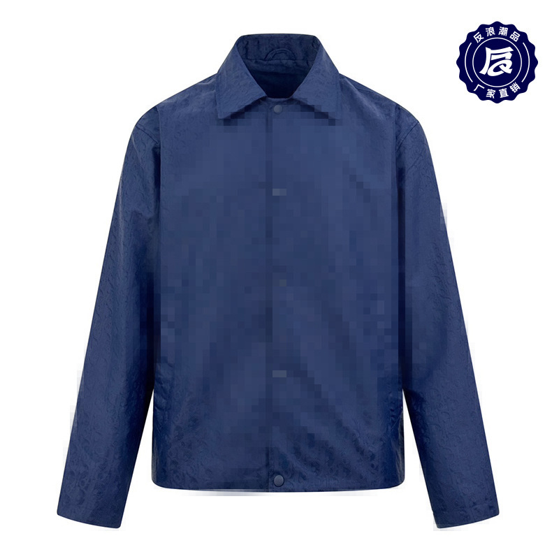 25 Guangzhou Jinbaodi Jacquard Full-Print Jacket Autumn and Winter Light Business Style Trench Coat Silk Cotton Anti-Wrinkle Coat Business Commuting