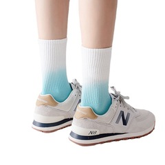 扎染襪子女彩色吊染襪漸變彩色棉襪情侶中筒襪子街頭潮流高幫襪