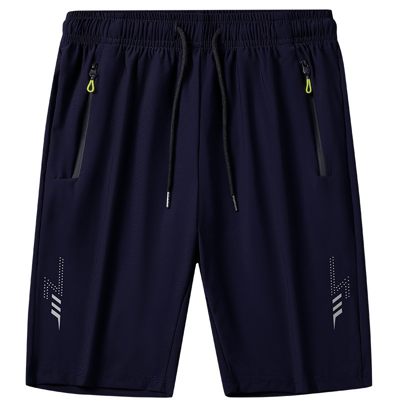 Pantalones cortos deportivos para hombres de verano delgados pantalones de seda de hielo para hombres casuales sueltos para aumentar el tamaño de los pantalones de secado rápido