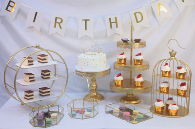 Decoración DE LA MESA de postre soporte de exhibición traje bandeja de pastelería comida fría té descanso Mesa pastel estante tarde té merienda stand image 20