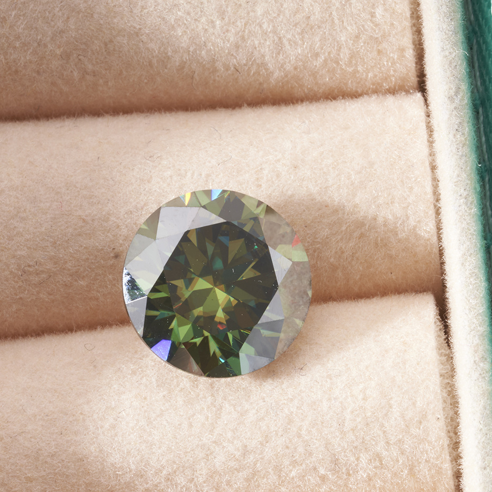 Fábrica de Mosan suministra directamente tinta natural verde de mosanita sintética de diamante de segundo calibre de 1 - 10 quilates en stock