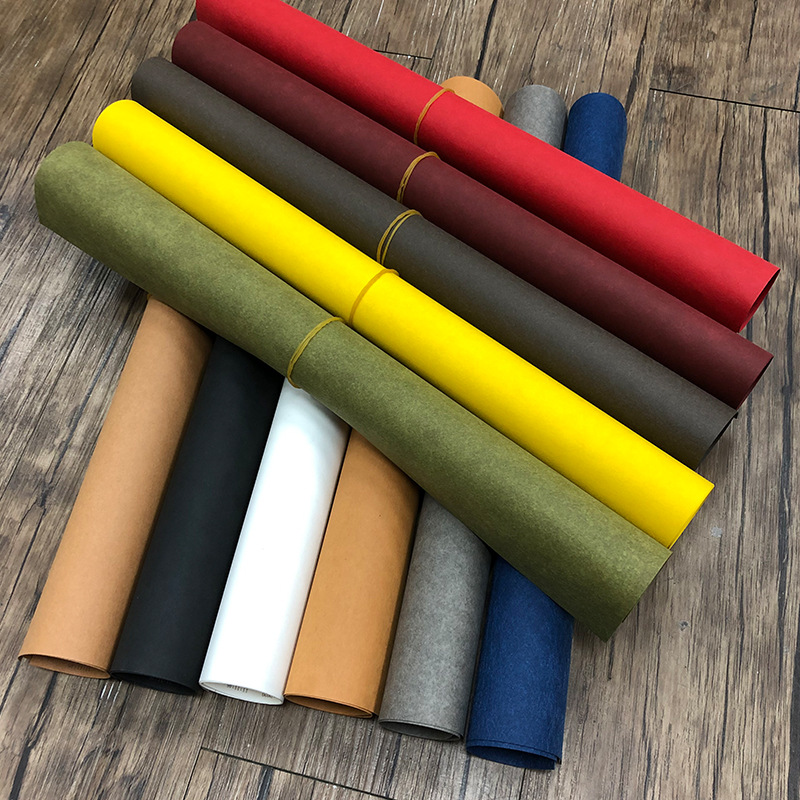 烫金水洗牛皮纸厂家直供新款环保包装吊牌材料耐磨撕可水洗牛皮纸