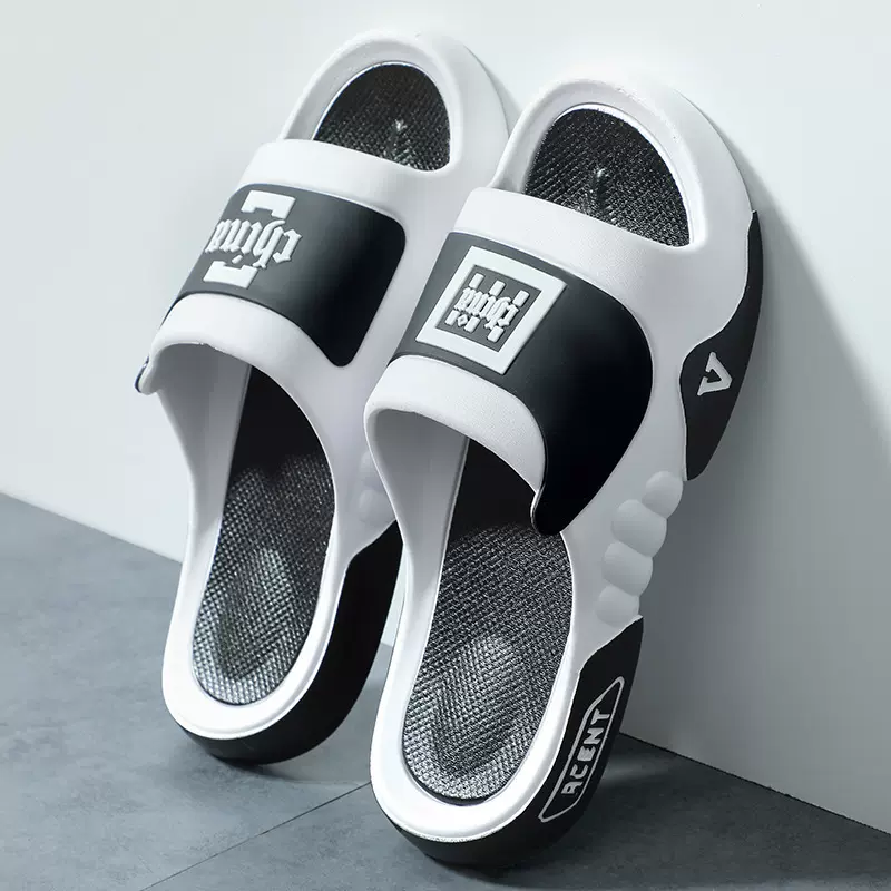 拖鞋男士夏季家用防滑厚底踩屎感2024新款pvc揭阳塑料凉拖鞋批发