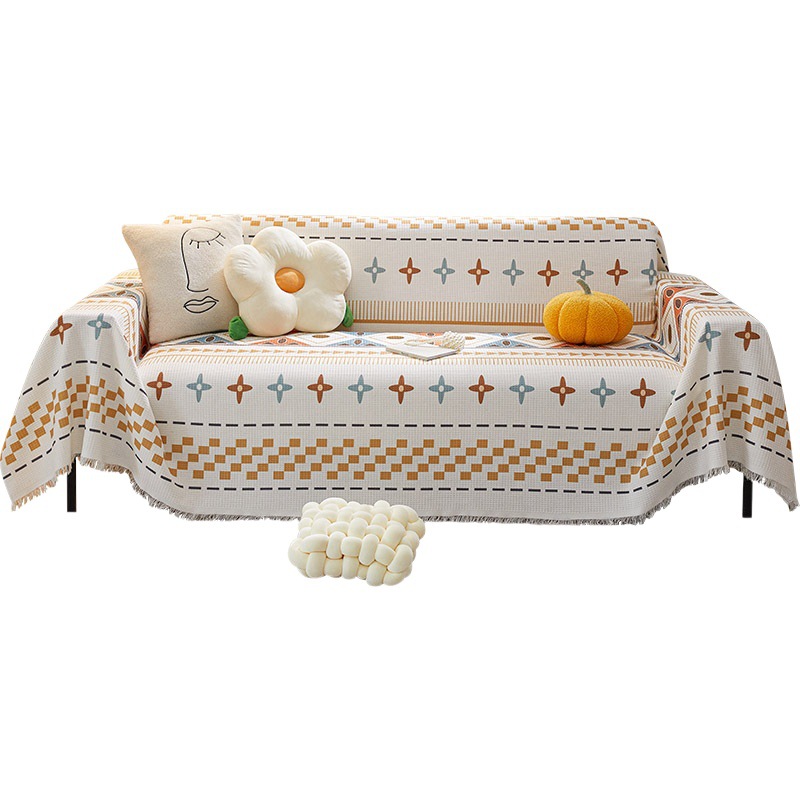 Cubierta del sofá Toalla de tela ins Estilo nórdico sofá manta cubierta toalla todo incluido cubierta del sofá de tres personas cuatro estaciones cojín universal del sofá