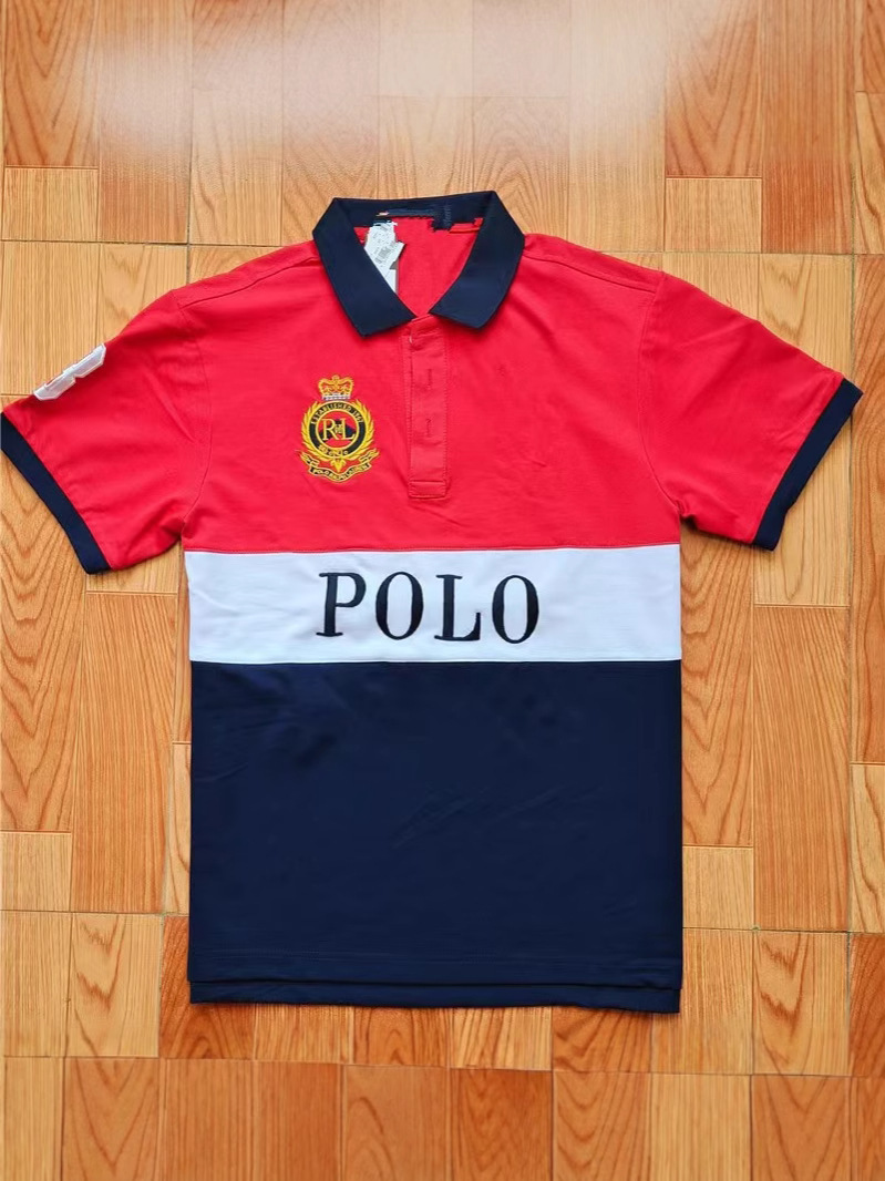 Polo solapa el mismo estilo todo-fósforo nuevo estilo simple hombres y mujeres manga corta verano