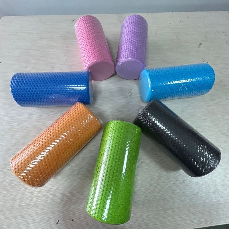 Factory in stock solid eva yoga column yoga foam shaft massage point column auxiliary roller 30cm balance roller stick