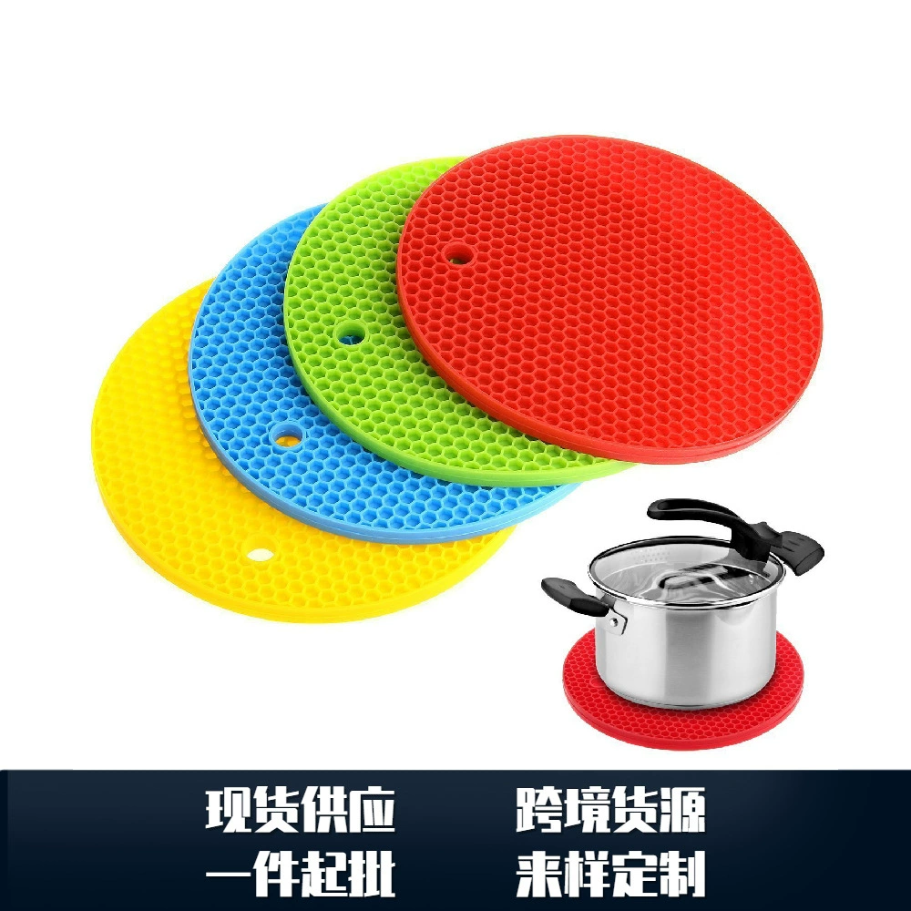 Кухонная круглая сотовая подставка для посуды, устойчивая к высоким температурам, Легкая очистка, теплоизоляционный коврик для чаши, обеденный стол, Противоскользящий коврик для чайной чашки