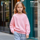 Children's Wear Shoulder Sweatshirt Heavy Wholesale Spring Autumn and Winter Thickened Crewneck Long Sleeve Men's and Women's Children's terry Clear Color Top
