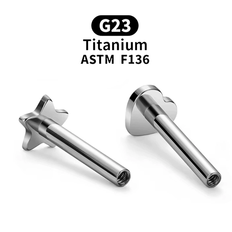 Пирсинг губ, серьги, сменные аксессуары сердце, G23, 1.2×6мм, DIY