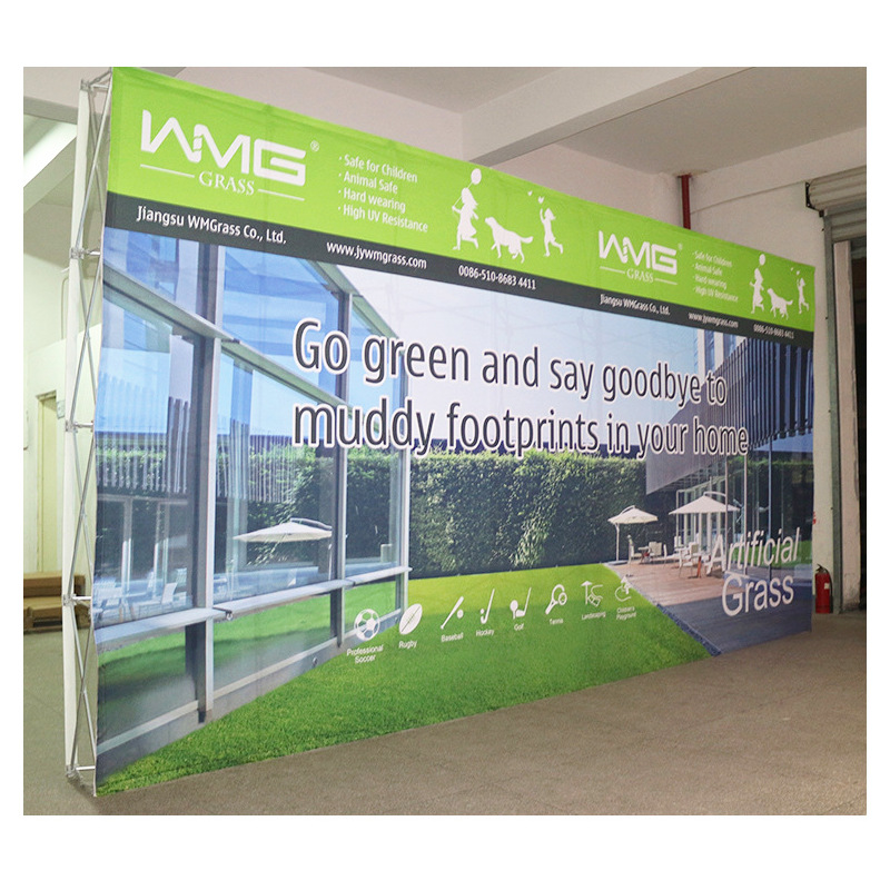 Suzhou suministra estante de exhibición portátil cartel de la pared de fondo del año del caballo de la boda estante de exhibición rápida