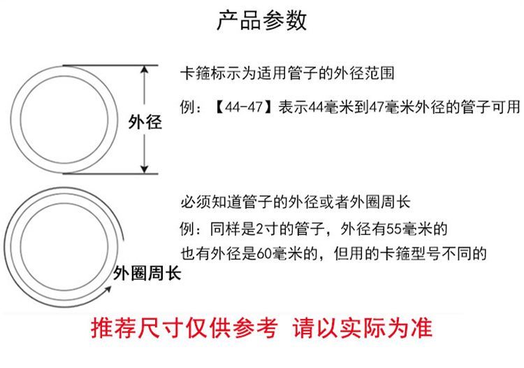 Diámetro de garganta fuerte 36 - 39mm 1 pc