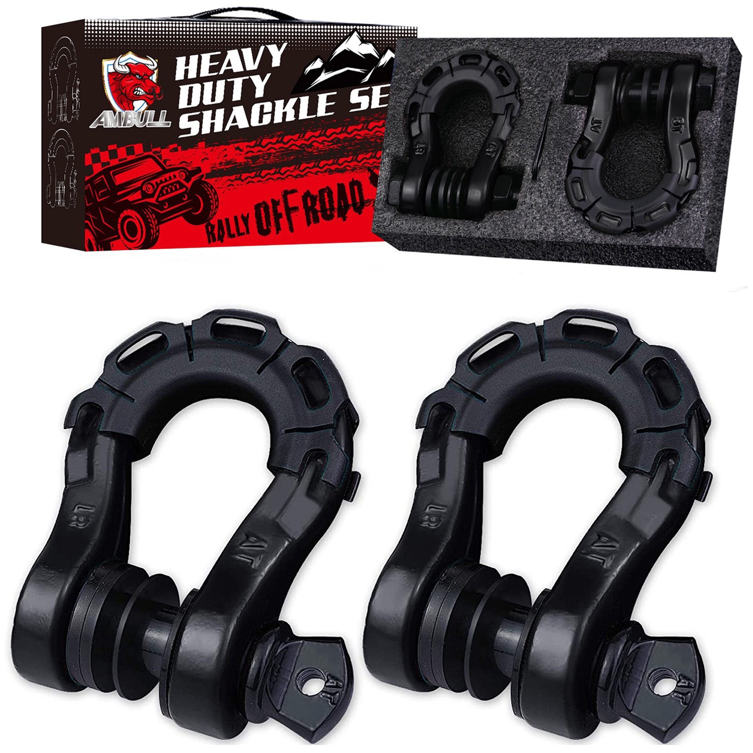 厂家直销 跨境热销 越野车拖车钩大号3/4弓形卸扣8吨 改装车配件