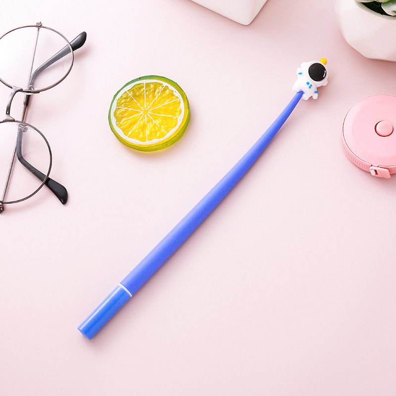 El astronauta agita el bolígrafo musical creativo papelería estudiante herramienta de escritura liberación de pegamento suave bolígrafo neutro bolígrafo de firma acuoso