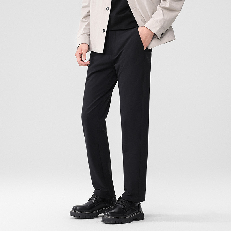 25冬季新品男式加厚款休闲裤品牌直筒长裤青年男装单面绒保暖裤子