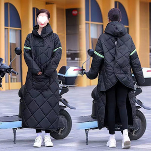 户外电动车挡风衣冬季新款加绒加厚挡风被防水防风超厚秋冬连体款