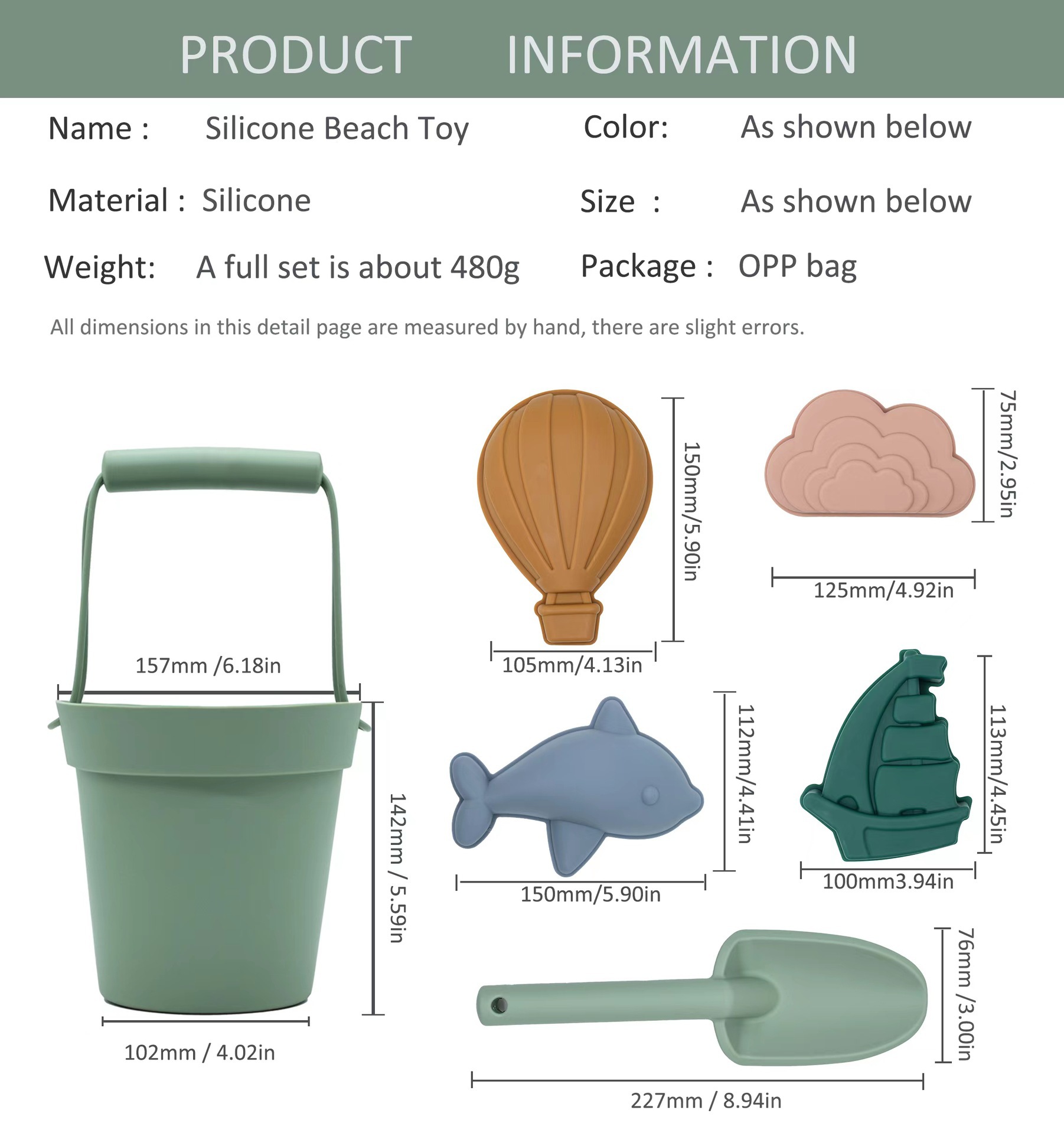 Jugar herramientas de arena Material de silicona Cubo de arena junto al mar Jugar herramientas de arena silicone beach toys