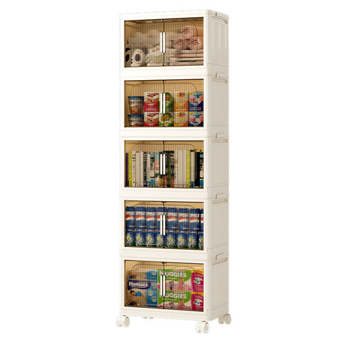 Double-door household sundries extra large capacity clothing storage box wardrobe organization transparent storage box folding storage cabinet