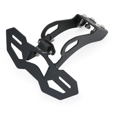 Suitable for Kawasaki Ninja Zx-25Rr Zx4R License Plate Frame Modification Short Tail Rear Wing Fender License Plate Holder (License plate holder/license plate holder) - 21-license-plate-holder-zx4r-black