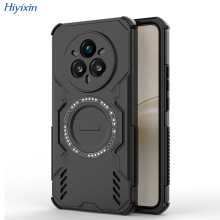 适用OPPO Realme 15Pro散热透气手机壳Reno14pro蝶甲磁吸保护套