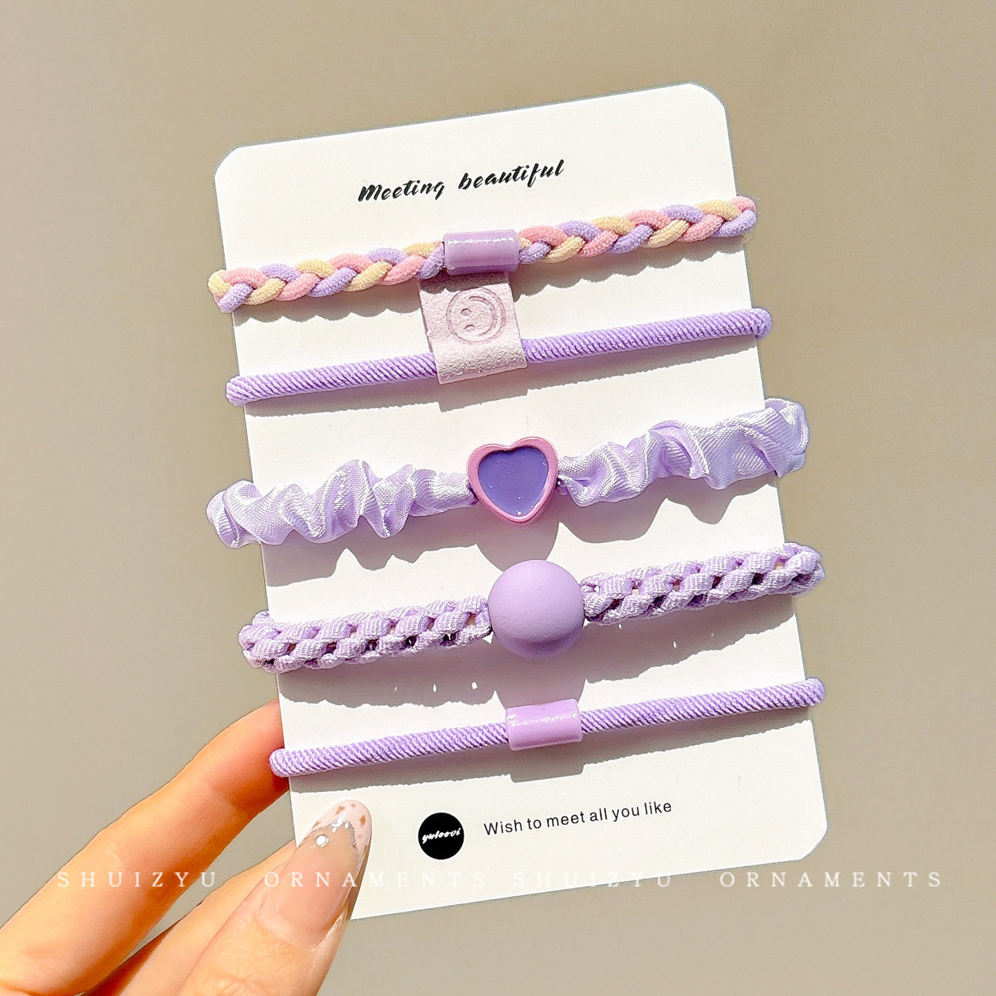 Caricatura encantadora anillo de pelo pulgar no daña el cabello de los niños correa de correa pequeña cuerda de cabello para niñas cuerda de cabello