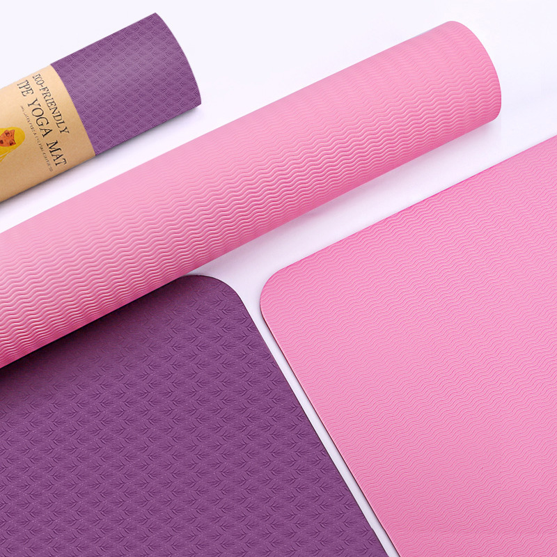 Tpe Two-Color Yoga Mat Fitness Mat Home Women's Non-Slip Shock-Absorbing Silent Dance Mat Non-Slip Men's Fitness Mat