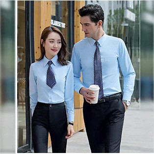여성용 파란색 셔츠